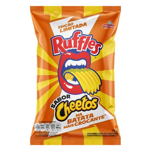 Batata Frita Ondulada Cheetos Elma Chips Ruffles Pacote 70g - Imagem em destaque