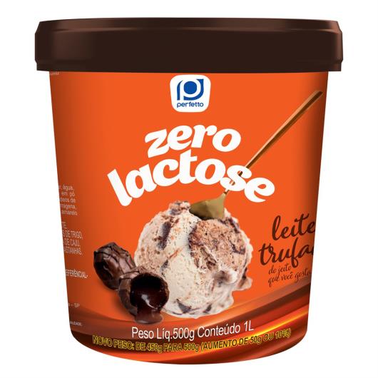 Sorvete Leite Trufado Zero Lactose Perfetto Pote 1l - Imagem em destaque