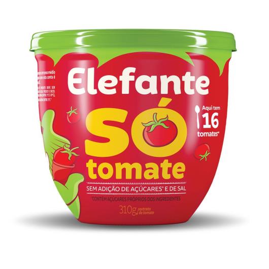 Extrato de Tomate Elefante Só Tomate Pote 310g - Imagem em destaque