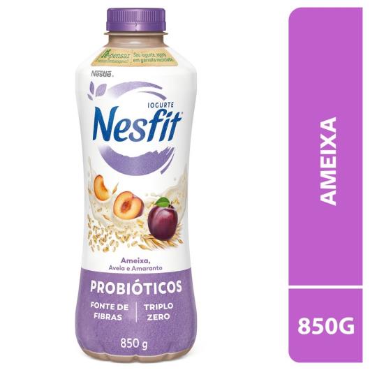 Iogurte Desnatado Ameixa, Aveia e Amaranto Zero Lactose Nesfit Garrafa 850g - Imagem em destaque