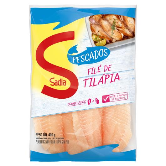 Filé de Tilápia Congelado sem Pele Sadia Pescados Pacote 400g - Imagem em destaque