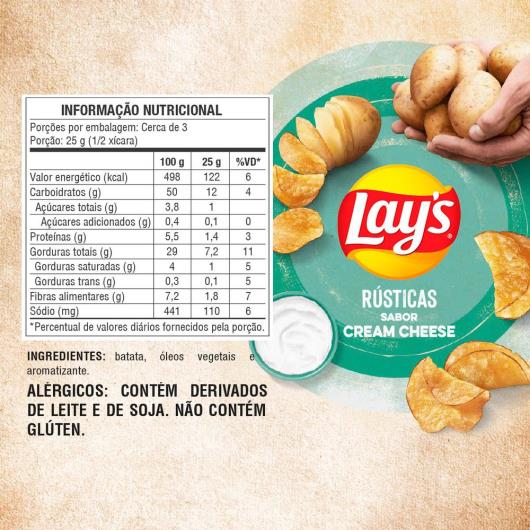 Batata Frita Rústica Cream Cheese Lay's Pacote 68g - Imagem em destaque