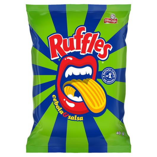 Batata Frita Ondulada Cebola & Salsa Elma Chips Ruffles Pacote 40g - Imagem em destaque