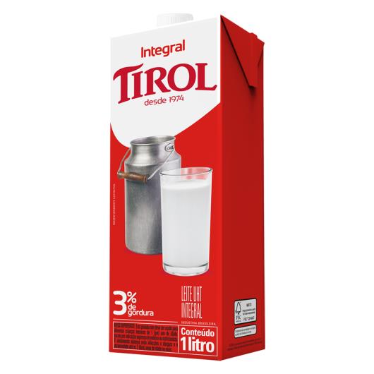 Leite UHT Integral Tirol Caixa com Tampa 1l - Imagem em destaque
