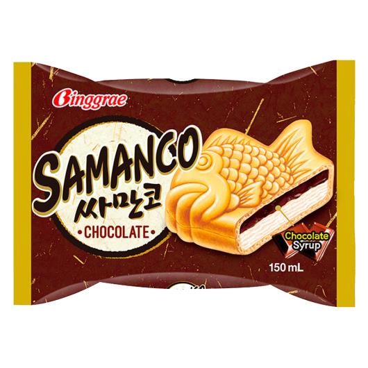 Sorvete Samanco Waffer Chocolate Binggrae 150ml - Imagem em destaque