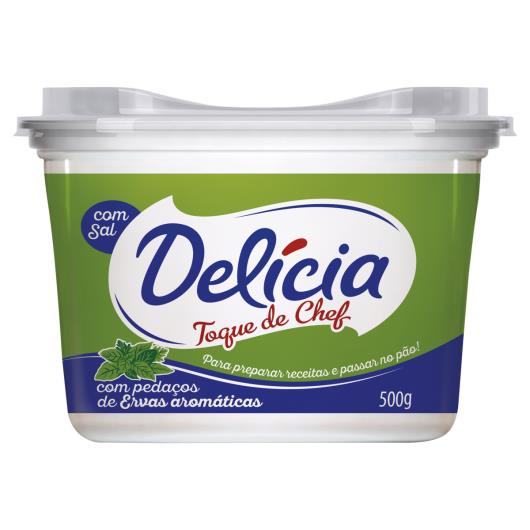 Margarina com Sal e Pedaços de Ervas Aromáticas Delícia Toque de Chef Pote 500g - Imagem em destaque