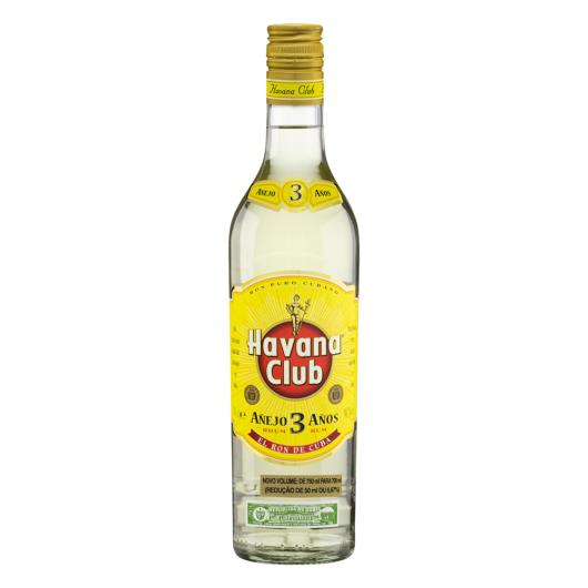 Rum Cubano Envelhecido 3 Anos Havana Club Garrafa 700ml - Imagem em destaque