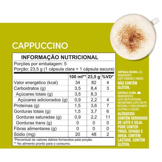 Café em Cápsula NESCAFÉ DOLCE GUSTO Cappuccino 10 Cápsulas - Imagem em destaque