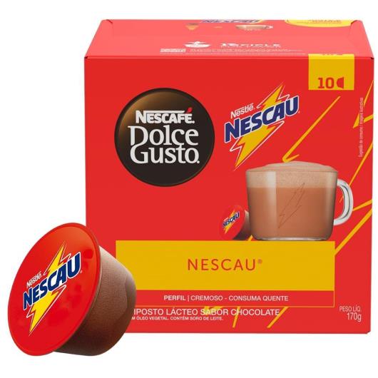 Achocolatado em Cápsula NESCAFÉ DOLCE GUSTO Sabor Nescau 10 Cápsulas - Imagem em destaque