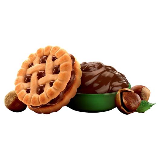 Biscoito Recheio Chocolate com Creme de Avelã Adria Tortinhas Crostata Pacote 80g - Imagem em destaque