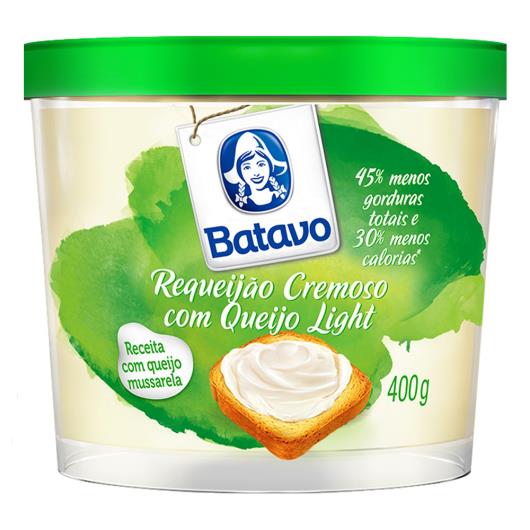 Requeijão Cremoso com Queijo Light Batavo Pote 400g - Imagem em destaque