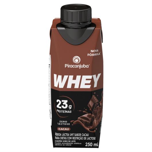 Piracanjuba Whey 23g de Proteínas Zero Lactose Cacau 250ml - Imagem em destaque