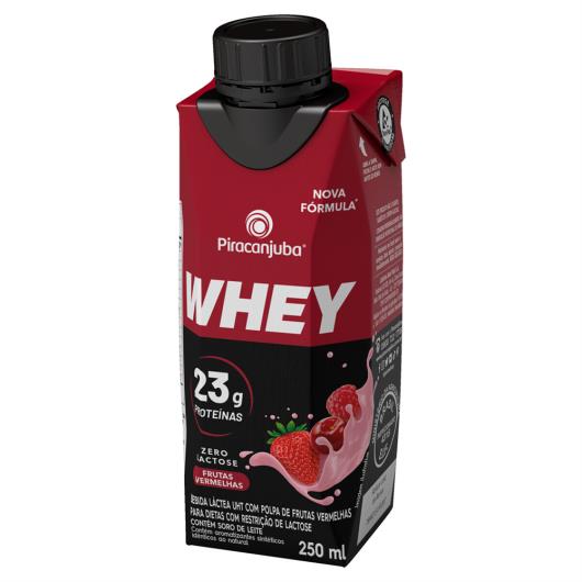 Piracanjuba Whey 23g de Proteínas Frutas Vermelhas Zero Lactose 250ml - Imagem em destaque