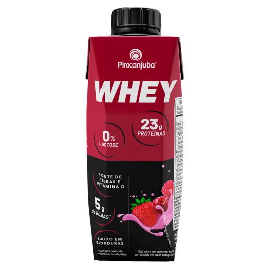 Piracanjuba Whey 23g de Proteínas Frutas Vermelhas Zero Lactose 250ml - Imagem em destaque