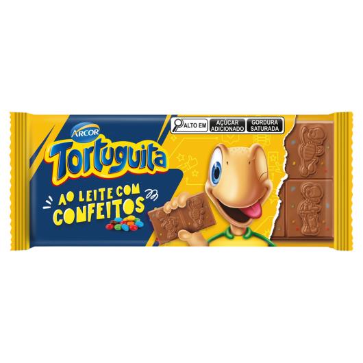 Chocolate ao Leite com Confeitos Tortuguita Pacote 80g - Imagem em destaque