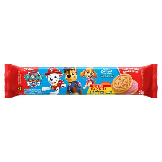 Biscoito Recheio Morango Paw Patrol Marilan Pacote 80g - Imagem em destaque