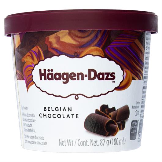 Sorvete Belgian Chocolate Häagen-Dazs Pote 100ml - Imagem em destaque