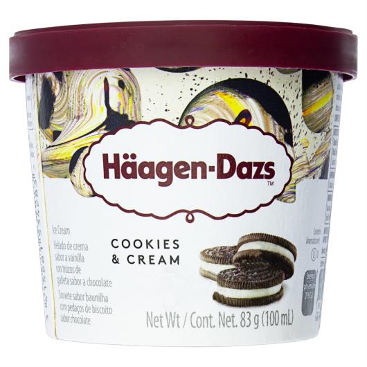 Sorvete Cookies e Cream Häagen-Dazs Pote 100ml - Imagem em destaque