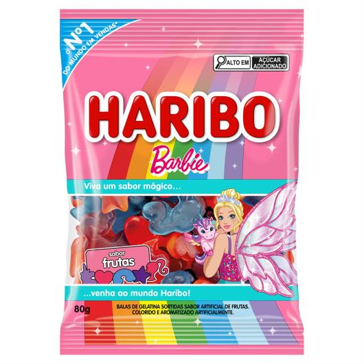 Bala de Gelatina Frutas Barbie Fantasy Haribo Pacote 80g - Imagem em destaque