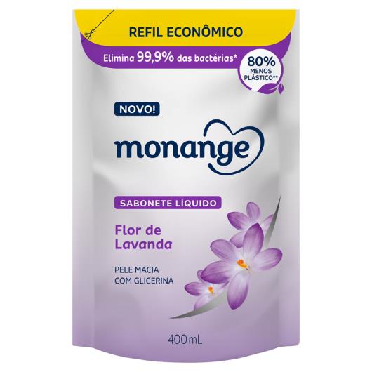 Sabonete Líquido Flor de Lavanda Monange Sachê 400ml - Imagem em destaque