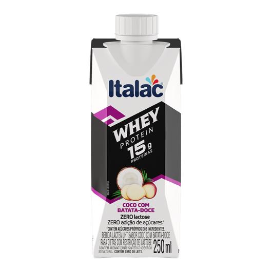 Bebida Láctea Italac Whey Protein 15g Zero Lactose Sabor Coco com Batata-Doce 250g - Imagem em destaque