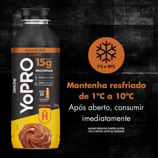 Iogurte Líquido YoPRO 15g de Proteínas Doce de Leite Havanna 500g - Imagem em destaque