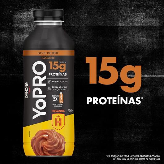 Iogurte Líquido YoPRO 15g de Proteínas Doce de Leite Havanna 500g - Imagem em destaque