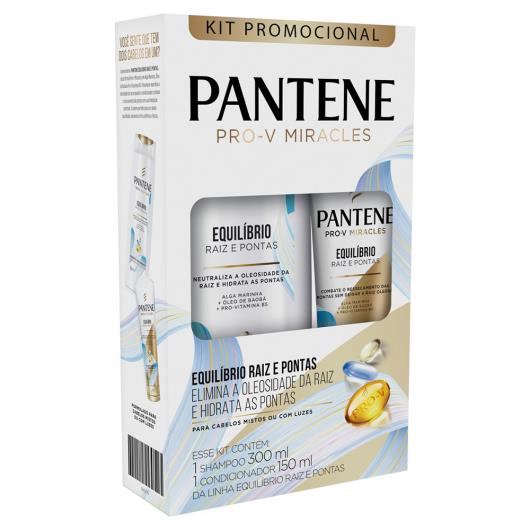 Kit Shampoo 300ml + Condicionador 150ml Pantene Equilíbrio Raiz e Pontas - Imagem em destaque