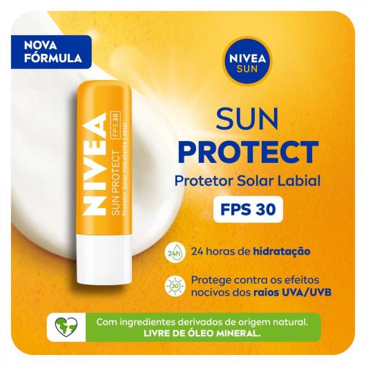 NIVEA Protetor Solar Hidratante Labial Sun Protect FPS 30 4,8 g - Imagem em destaque