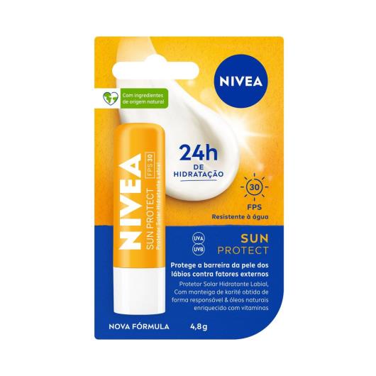 NIVEA Protetor Solar Hidratante Labial Sun Protect FPS 30 4,8 g - Imagem em destaque