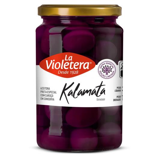 Azeitona Preta com caroço La Violetera Kalamata Vidro 185g - Imagem em destaque