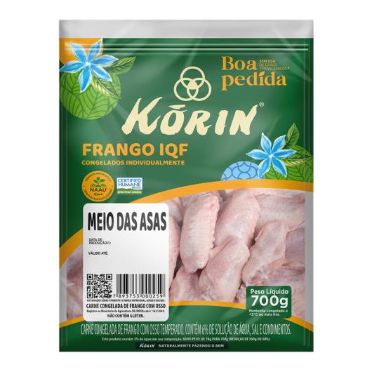 Meio da Asa de Frango Congelada Korin Boa Pedida 700g - Imagem em destaque