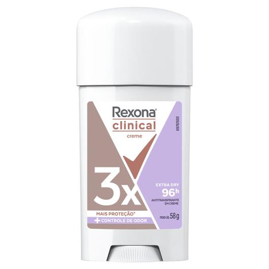 Antitranspirante Creme Extra Dry Rexona Clinical 58g - Imagem em destaque
