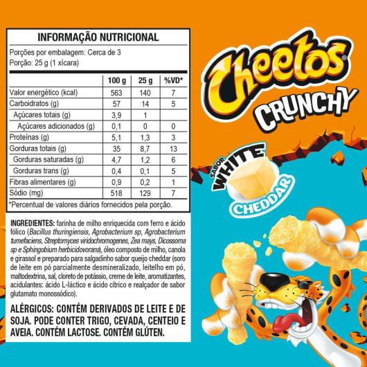 Salgadinho Cheetos Crunchy White Cheddar 78G - Imagem em destaque