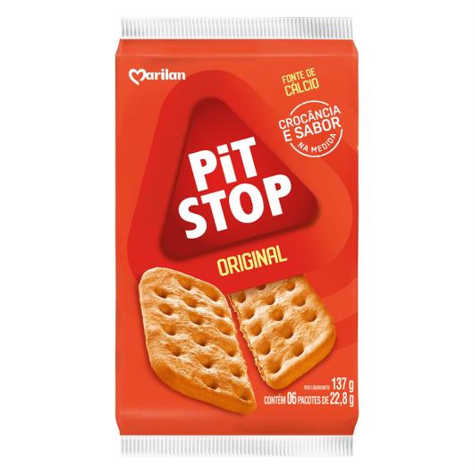 Pack Biscoito Original Marilan Pit Stop Pacote 137g 6 Unidades - Imagem em destaque