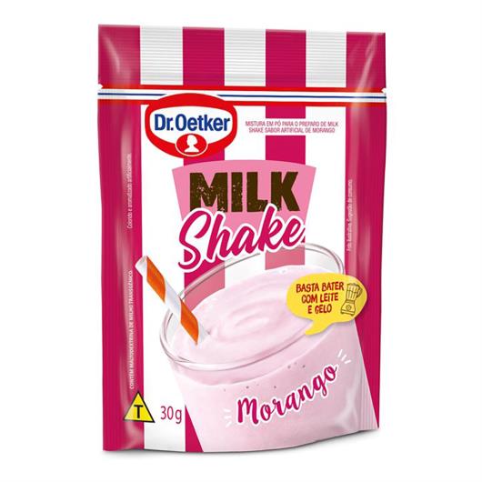 Pó Para Preparo de Milkshake Sabor Morango Dr. Oetker 31g - Imagem em destaque