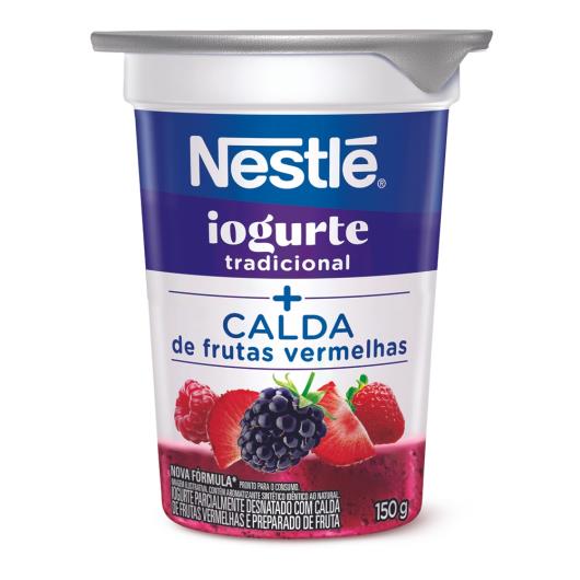 Iogurte Parcialmente Desnatado Tradicional Calda Frutas Vermelhas Nestlé Copo 150g - Imagem em destaque