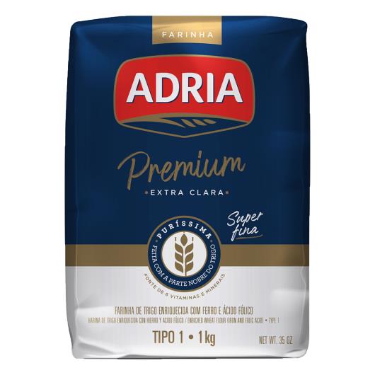 Farinha de Trigo Tipo 1 Extra Clara Adria Premium Pacote 1kg - Imagem em destaque