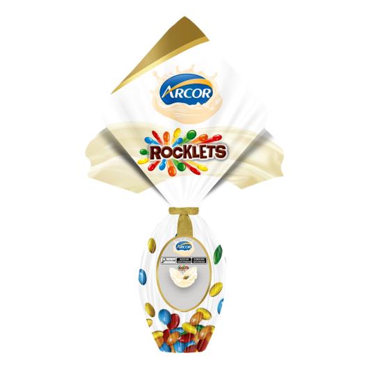 Ovo de Páscoa Branco Rocklets Arcor 220g - Imagem em destaque