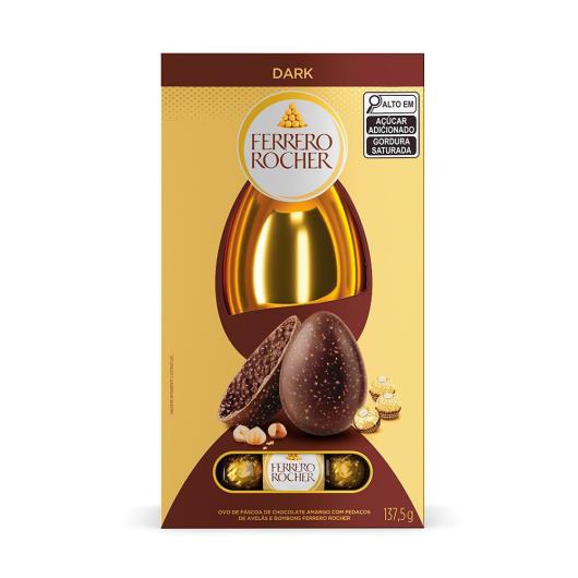 Ovo de Páscoa Ferrero Rocher Dark Caixa 137,5g - Imagem em destaque