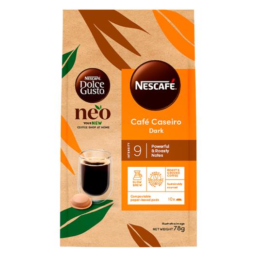 Café em Cápsula Torrado e Moído Caseiro Dark Nescafé Dolce Gusto Caixa 78g 10 Unidades - Imagem em destaque