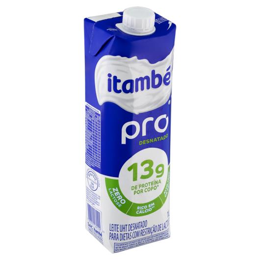 Leite UHT Desnatado Zero Lactose Itambé Pro Caixa com Tampa 1l - Imagem em destaque