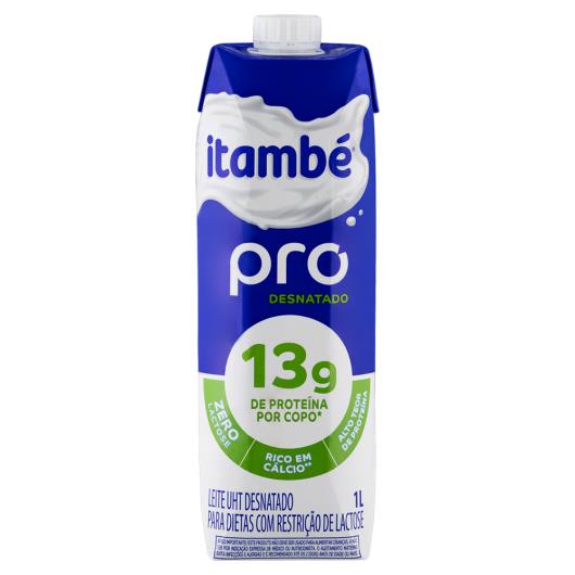 Leite UHT Desnatado Zero Lactose Itambé Pro Caixa com Tampa 1l - Imagem em destaque