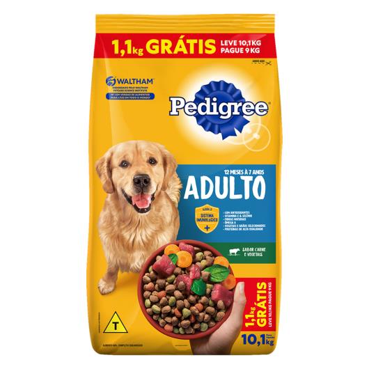 Alimento para Cães Adultos Carne e Vegetais Pedigree Pacote Leve 10,1kg Pague 9kg - Imagem em destaque