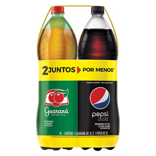 Kit Refrigerante Guaraná Antarctica + Cola Zero Açúcar Pepsi Black 2l Cada Leve Mais Pague Menos - Imagem em destaque