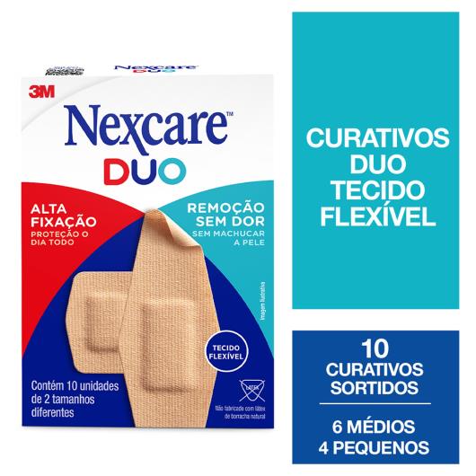 Curativo Tamanhos Diferentes Nexcare Duo Caixa 10 Unidades - Imagem em destaque