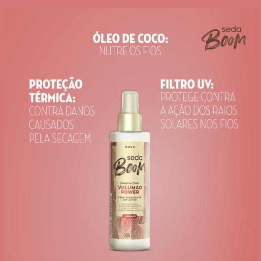 Soro Hidratante Day After Seda Boom Volumão Power Frasco 200ml Spray - Imagem em destaque