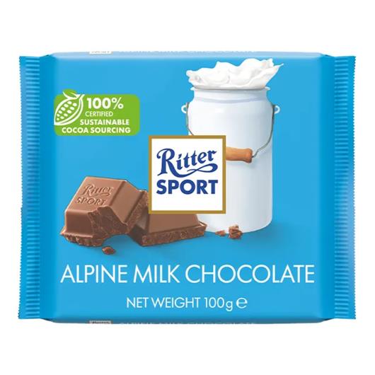 Chocolate Ritter Sport Alpine Milk 100g - Imagem em destaque