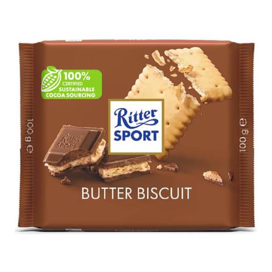 Chocolate Ritter Sport Butter Biscuit 100g - Imagem em destaque