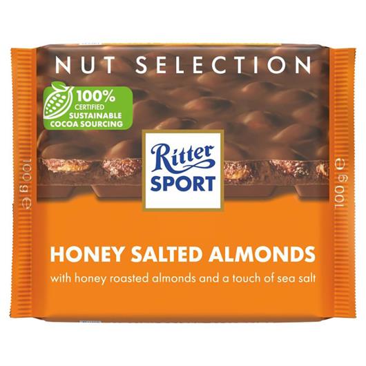 Chocolate Ritter Sport Salt Almond 100g - Imagem em destaque